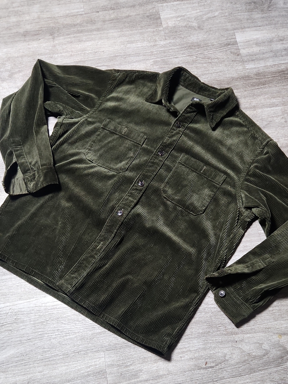 Uniqlo Olive Green Corduroy Overshirt